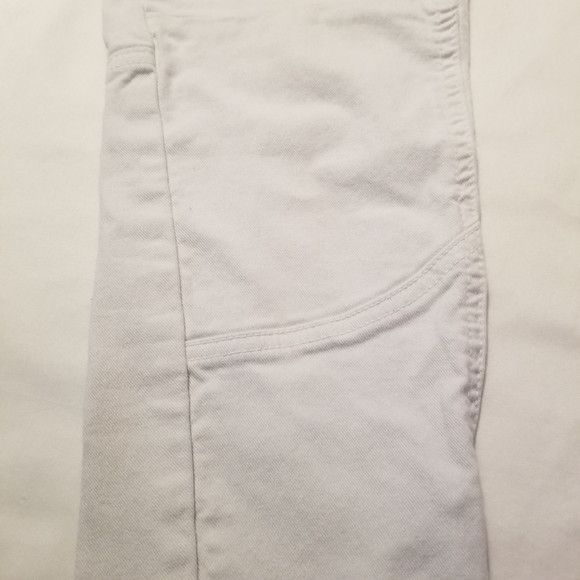 Sanctuary White Moto Zip Cropped Ankle Jeans - Picture 6 of 7